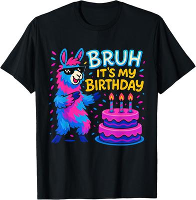 Bruh Es Ist Mein Geburtstag Lama Familie Party Geburtstag Design Unisex T-Shirt