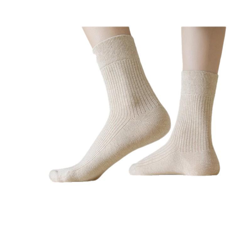 Women's Boneless Mid-Calf Cotton Socks: Antibacterial, Anti-Odor, Sweat-Absorbent, Breathable—Perfect for Spring, Autumn, and Winter.