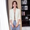 Women's Spring/Summer 2024 Pink Mid-Sleeve Blazer Jacket – New Fashion Casual Suit Top