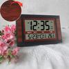 Digital Alarm Clock Battery Powered LCD High Definition Screen Wall/Desk Clock With Indoor Temperature Calendar