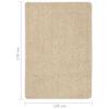 vidaXL Shaggy-Teppich Creme 120x170 Cm Rutschfest