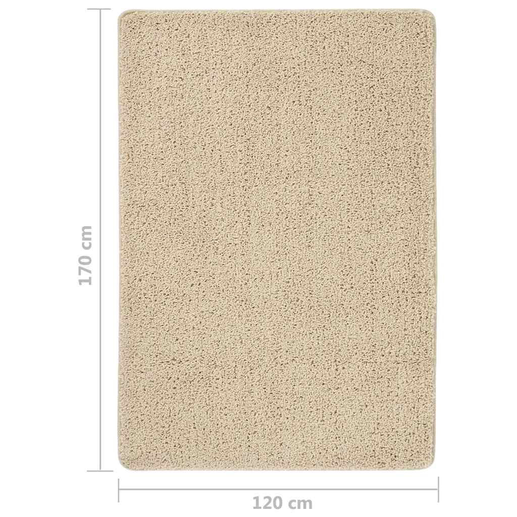 vidaXL Shaggy-Teppich Creme 120x170 Cm Rutschfest