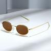  New Retro Small Oval Metal Frame Women Sunglasses UV400 Men Punk Sun Glasses