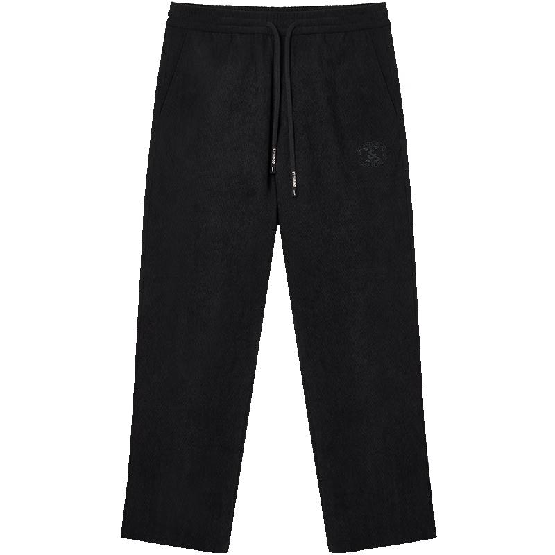 

JACK&JONES Men s Embroidered Elastic Waist Wide-Leg Pants 33