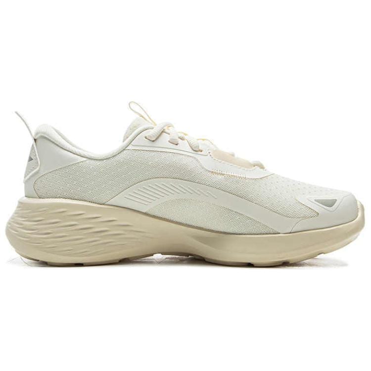 Li Ning Light Cloud Rutschfest Abriebfest Niedrig geschnitten Freizeit Laufschuhe Damen Ecru ARSU128-4