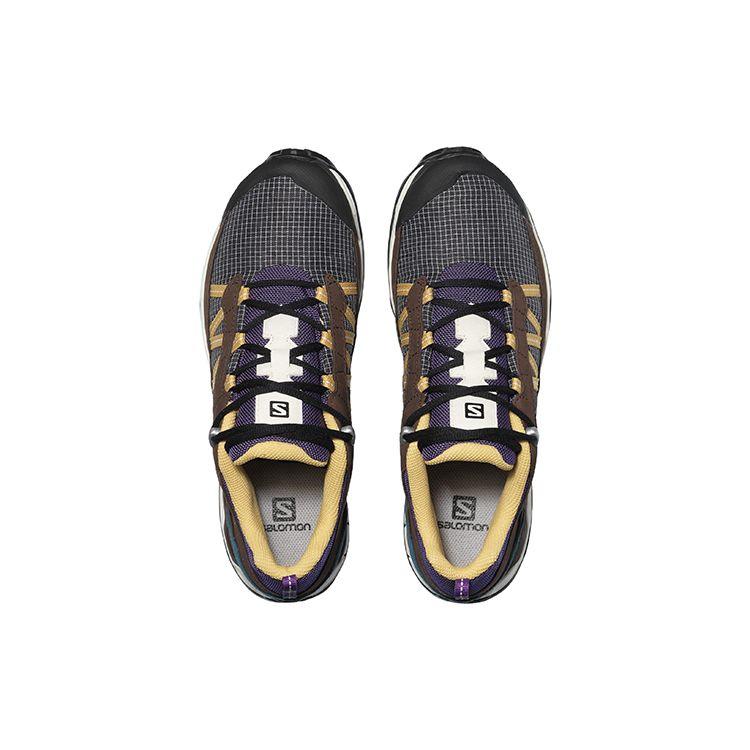SALOMON XT-6 Shelter Low Leather Trendy Design Fabric Wear-Resistant Low-Top Running Shoes Unisex Sneakers Gray Brown Purple 414670