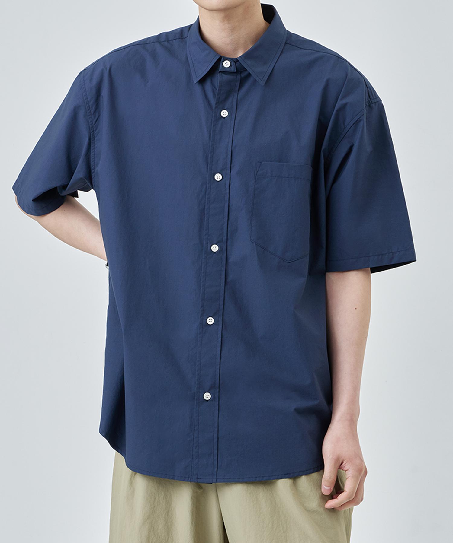 Pyeonma Hidden Button Shirt (Dark Navy) Dark Navy/M