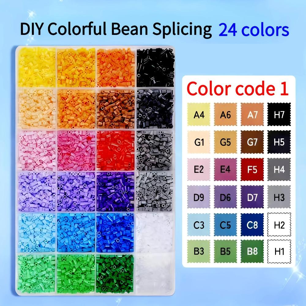 7200 Stück 2,6 mm Loch Mini Hama Perlen Perler Bügelperlen DIY Frühpädagogik Bastelspielzeug Puzzles Kinder Geburtstagsgeschenk