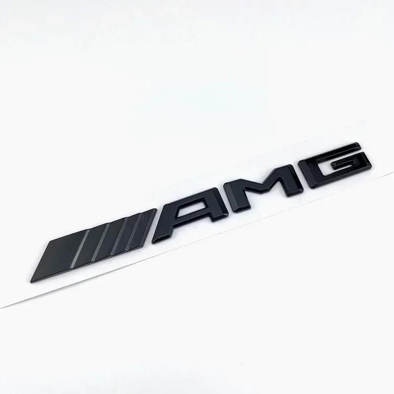 Naklejka Samochodowa Nowa 2025 Dla Mercedes Benz 3D ABS Czarny Znak Godło AMG Litery Odznaka Bagażnika Samochodowego Dla Mercedes Benz W204 W205 W176 W17