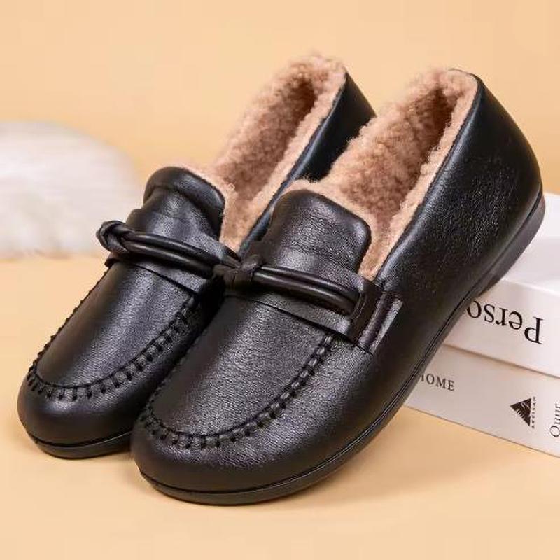 Winter Cloth Shoes Women's Shoes Plus Velvet Ladieswear Soft Sole Old Lady Elderly Grandma Warm Shoes