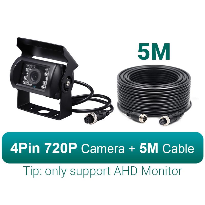 1080P DC 12~24V Car Parking Camera IR Night Vision Waterproof Rear View Camera With 10M 15M 20M RCA Video Cable For Bus Truck