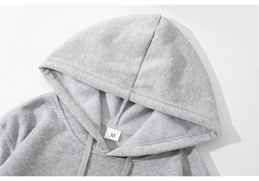 2021 Spring/Autumn Candy Solid Couple Hooded Fleece Sweatshirt & Sports Pants Set