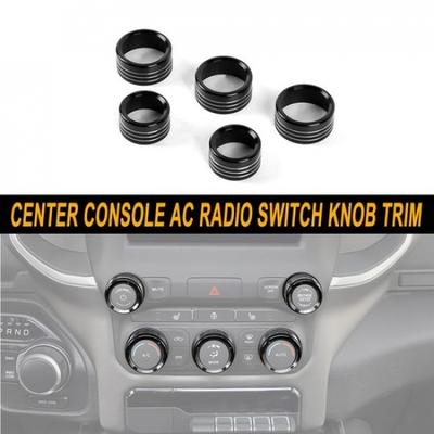 Center Console Ac Radio Switch Knob Cover Trim Ring For Dodge Ram 1500 2018+