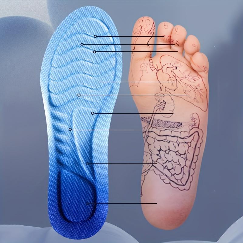 Soft PU Insoles for Men and Women - Cushioned Arch Support Inserts, Shock Absorbing & Sweat Absorbing Shoe Pads for Sports, Work & Daily Wear