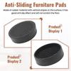 ABMH-4Pcs Round Rubber Furniture Caster Cups, Anti-Sliding Furniture Pads Bed Stopper Floor Protectors