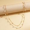 European and American Jewelry Summer Fashion Simple Double Imitation Pearl Waist Chain Popular Versatile Spice Girl Body Chain Waist Jewelry