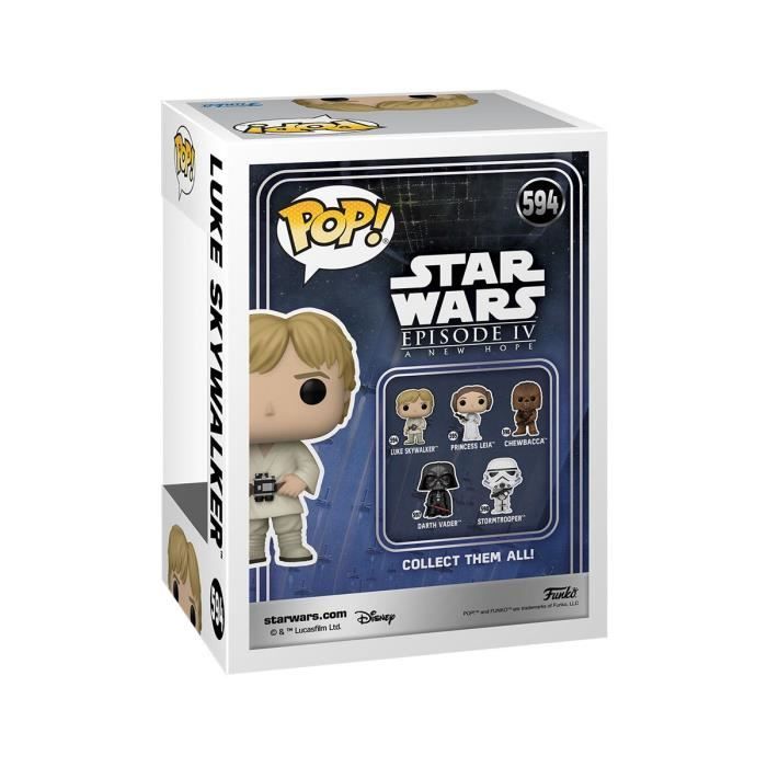 Figurine Funko POP! - Star Wars - Luke - 9 cm - Blanc - Adulte - Mixte