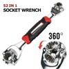 52 in 1 Universal Ratchet Socket Multipurpose Wrench with 360 Degree Rotation Hand Spline Bolts Sleeve Works Multi-Tool Set