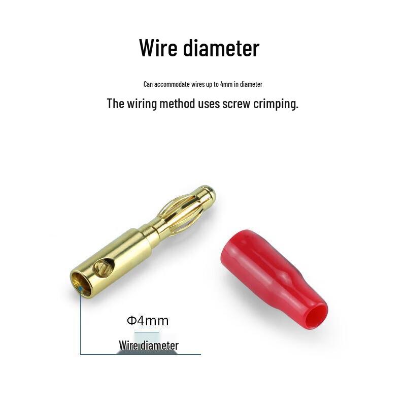 4mm Brass Gold-Plated Banana Plug