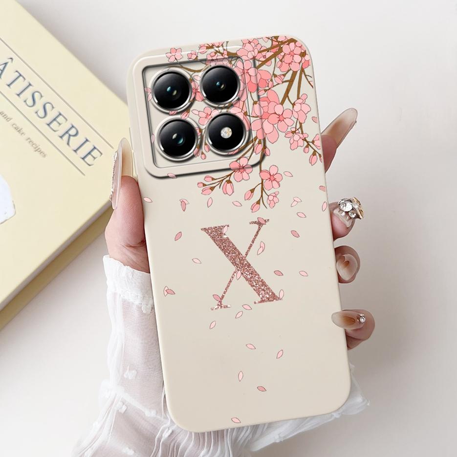 For Xiaomi Mi 14T Pro Cute Crown Letters Cover Soft Silicone Shockproof Phone Case For Xiaomi 14T Pro Mi14T 5G Shell 6.67'' Bags