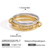Youthway Multi-layer Zircon Ring For Women New Chic 18K Gold PVD Plated Stainless Steel Waterproof Ring Party Jewelry Gifts