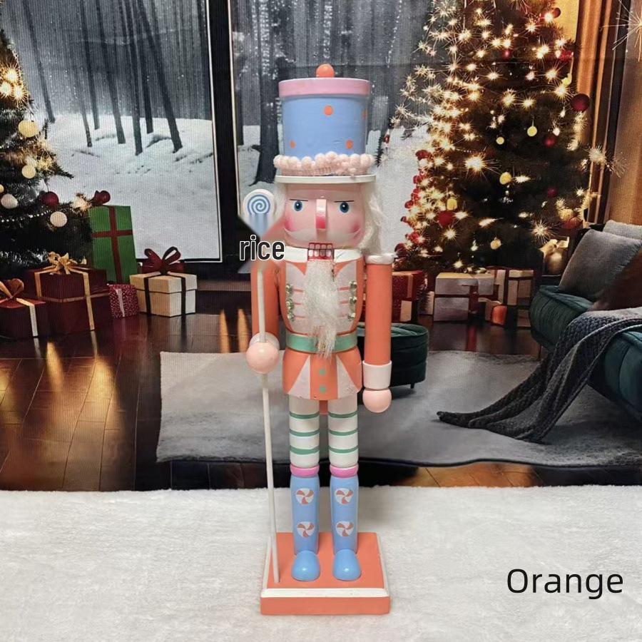 30CM Wooden Nutcracker Ornament for Christmas - Creative Home Decor
