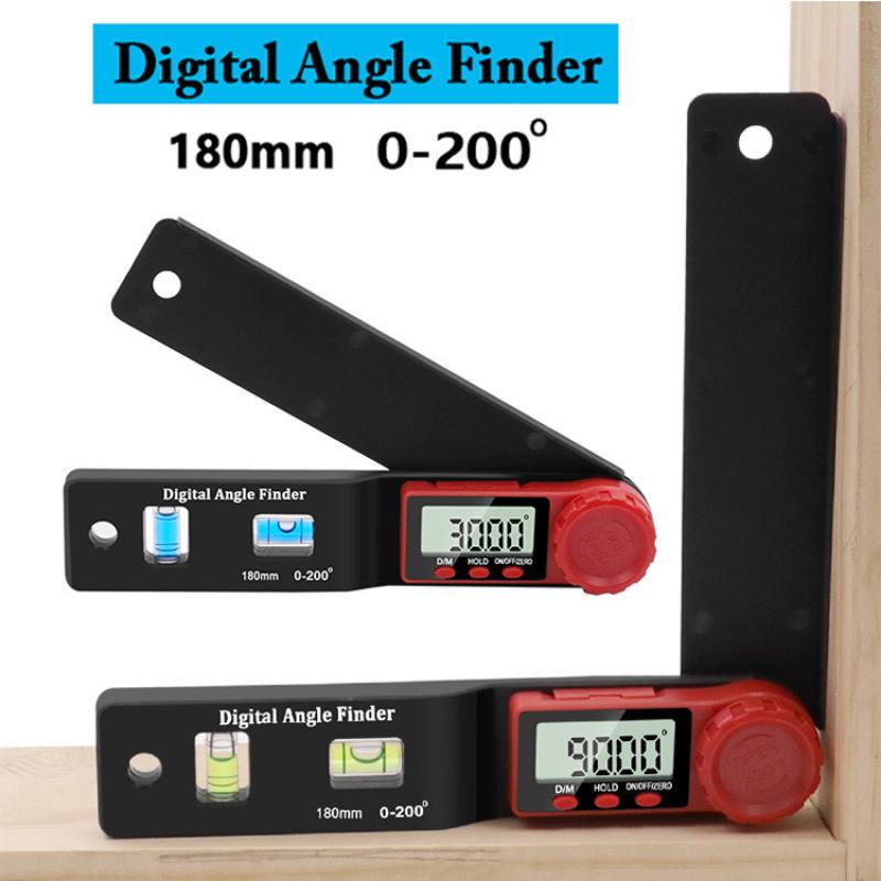 2 in 1 Digital Angle Finder Ruler Protractor 180mm Plastic Spirit level 2 in 1 Digital Angle Finder Ruler Protractor 180mm Plastic Spirit level