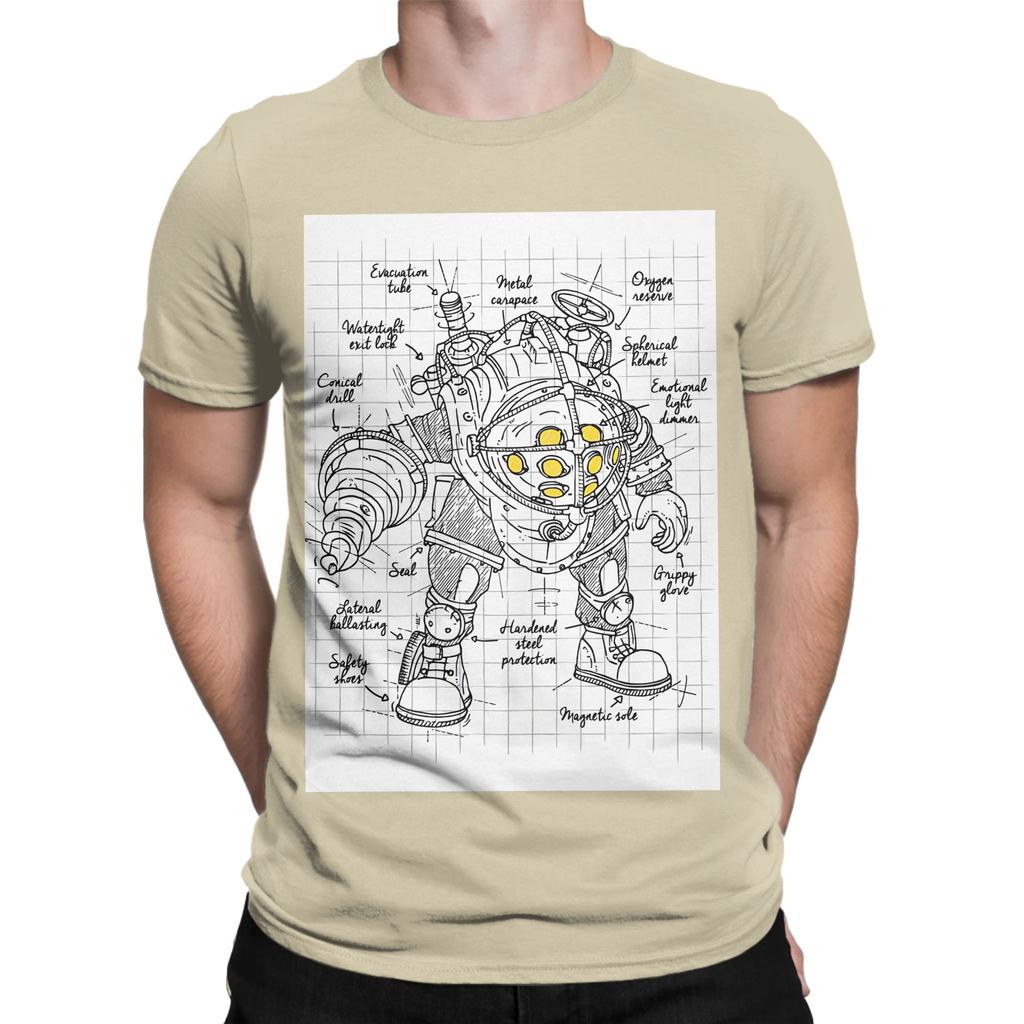 Big Daddy Plan Neuheit 100% Baumwolle T-Shirt bBioShock T-Shirts Oberteile Für Unisex