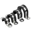 304Stainless Steel Ohm Tube Card U/R Type Water Pipe Clamp Rubber Strip Shock Absorption Insulation Horseback Saddle Throat Hoop