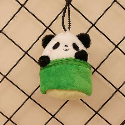 Bambus Panda Puppe Münzbörse Schwarz Weiß Simulation Plüsch Kinderspielzeug Geschenk