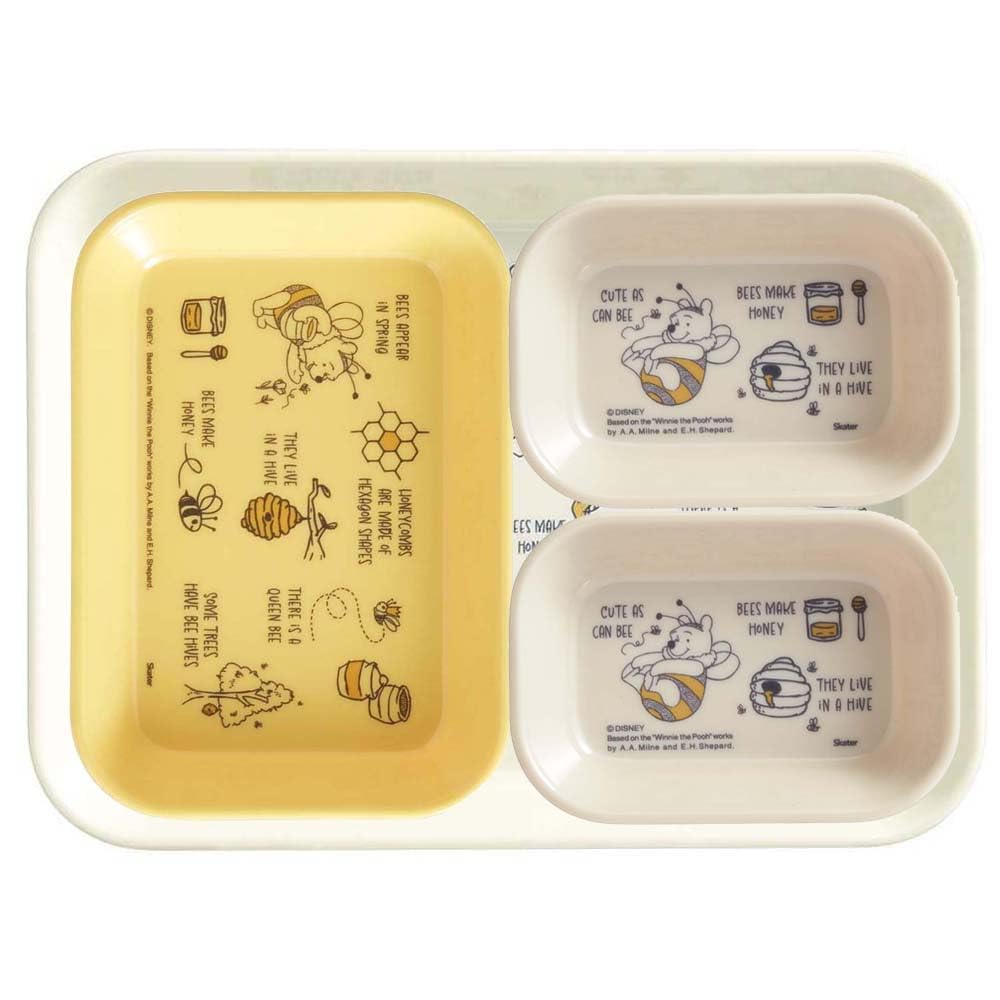 Skater Small Melamine Mini Plate System Dishware S Tray Plate 10.5cm x 7.5cm Disney Winnie the Pooh Design MTSI3 -A