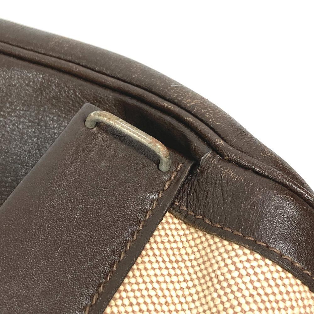 Hermes Equi Pouch Flap Bag Clutch Bag Leather/Canvas Beige/Brown