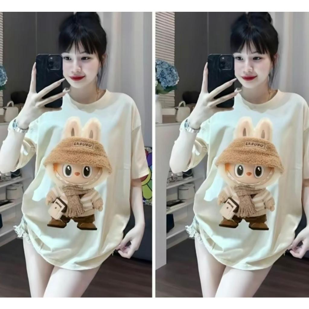 Labubu LUXA Loose-form Unisex Short-sleeved T-shirt, Ulzzang Men's and Women's T-shirt