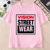 Unisex Unisex Vision Street Wear TShirt Letter Printed Short Sleeve TShirts Causal Round Neck Cotton Short Sleeve Tshirts