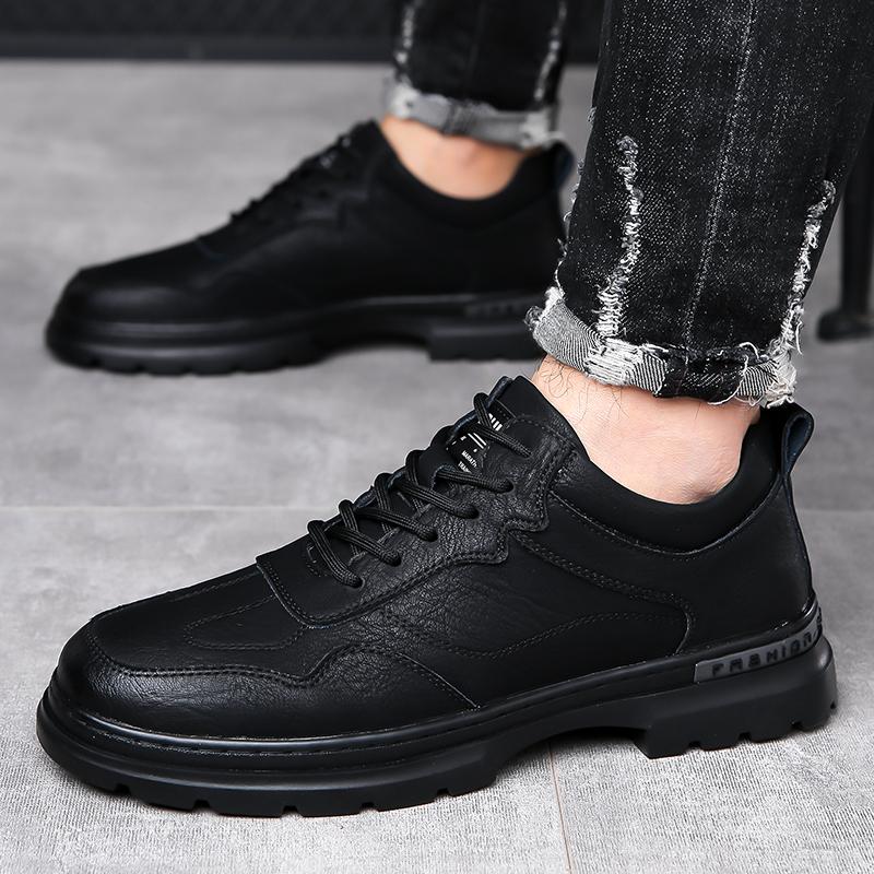 2024 Marke Frühling Herbst Herren Kleiderschuhe Schnürschuhe Lässige Schwarze Lederschuhe Herren Slipper Luxus Hochzeitsparty Herrenschuhe Männer