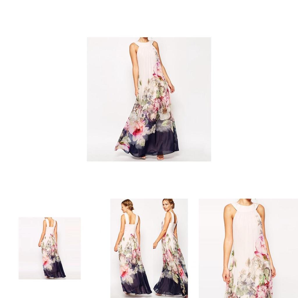 Stylish Lady Women Floral Summer Beach Boho Chiffon Sundress For Casual And Formal Occasions