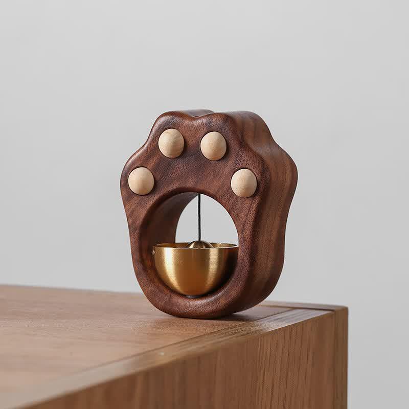Black Walnut Cat Paw Doorbell