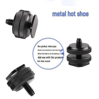 Metal Hot Shoe Conversion Screw: Standard Up/Down Locking, Single/Double Layer, 1/4" & 3/8" Options