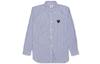 CDG Play Camisas Femininas Manga Longa Gola Pontuda Camisa Moderada AZ-B017-051-1