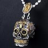 New Personalized Retro Cool Mens Skull Pendant Necklace