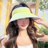Simple polka dot foreign style women's empty top hat spring and summer versatile travel sunshade sunscreen sun hat new fresh and sweet