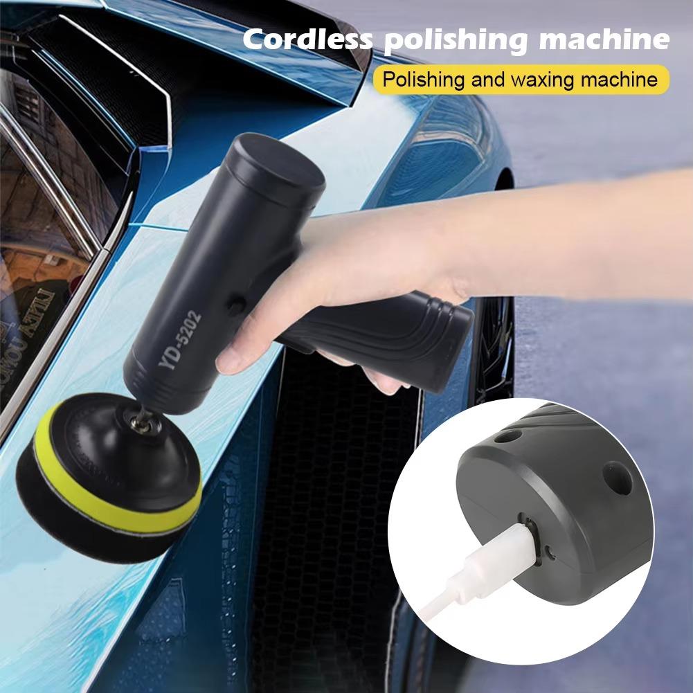 Portable Cordless Car Polisher 1500mAh Rechargeable Handheld Buffer for Auto Waxing and Cleaning