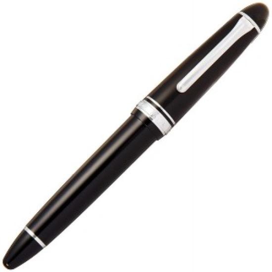 Sailor 1911 Silver Profit Large 21K Fountain Pen Black Medium Nib 11-2024-420 with Converter