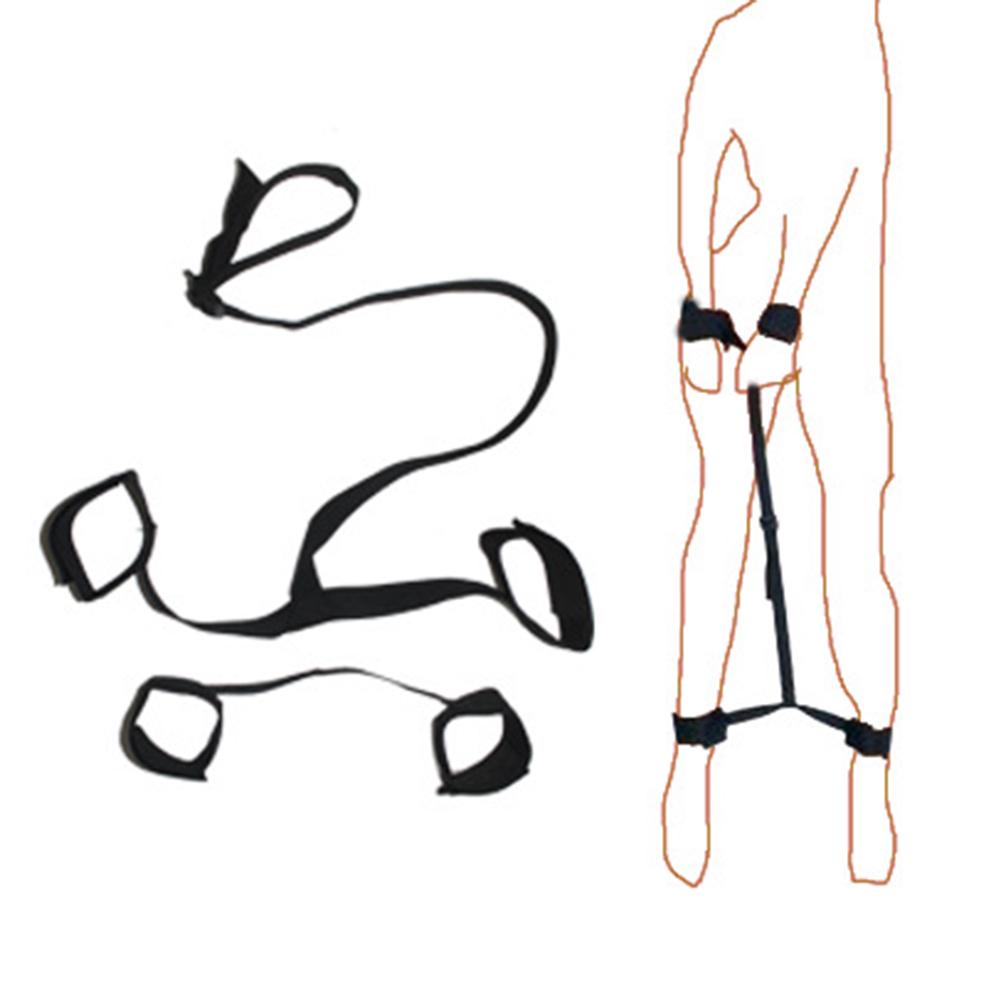 Adult Hand Ankle Back Restraint Belt Couple Sex Game Toys Bondage Rope Harness