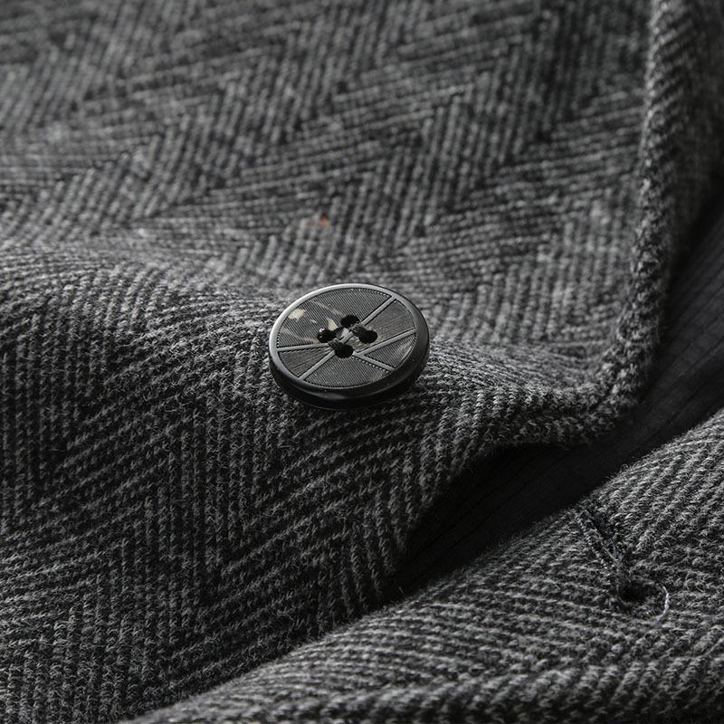 Осенне-зимний новый негигроскопичный шерстяной костюм мужской корейской версии тонкий — фото 4