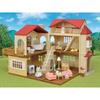 EPOCH Sylvanian Families Red Roof Large House Deluxe Set - Secret Attic Room - 22-RZ, 3+ Years