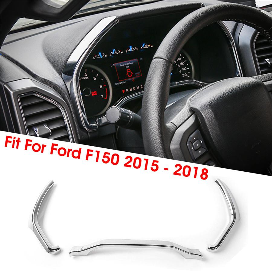 Chrome Dashboard Trim Fit For Ford F150 F250 F350 Super Duty 2015 2016 2017 2018