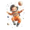 Plakat Mały Kosmonauta Plakat Mały Kosmonauta, 70X100 Cm, Rama Drewniana Ciemny Brąz, Papier Matowy 230 Gsm