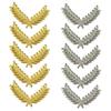 Stewardess Hat Badge Emblem Easy Use Halloween Party Costume Cabin Crew Hat Wheat Badges Stage Show Uniform Decors 5PCS