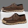 Herren Freizeitschuhe im Retro-Stil aus echtem Leder Bequeme Herren Outdoor-Schuhe Rutschfeste handgefertigte Wandersneaker Trekkingschuhe